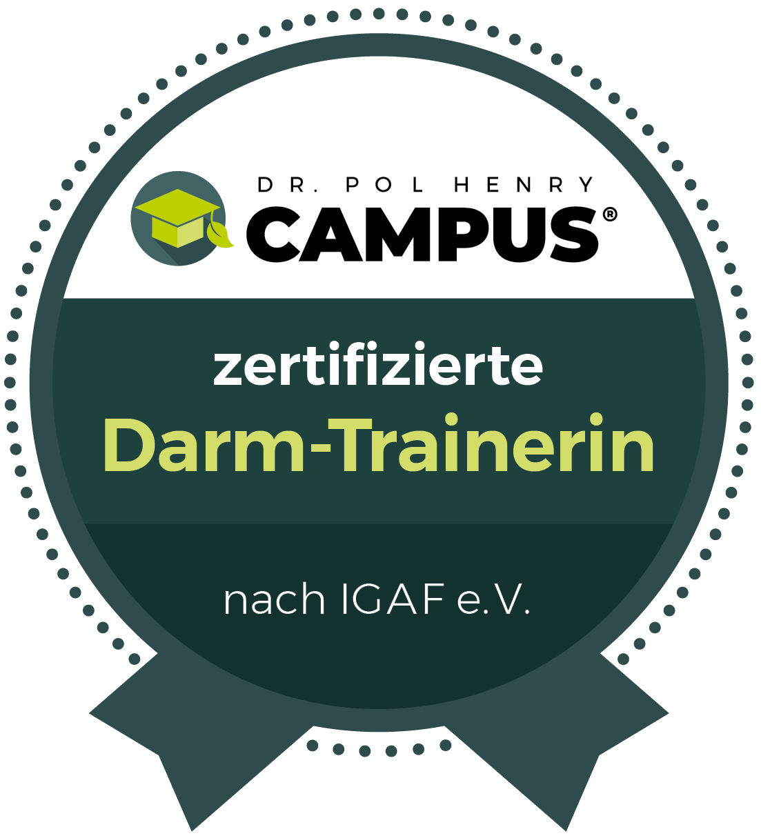 Siegel Zertifizierte Darm-Trainerin